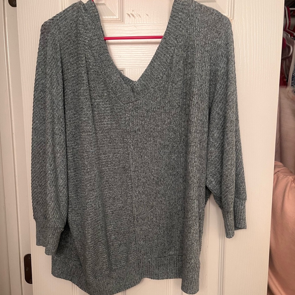 Grey off shoulder sweater